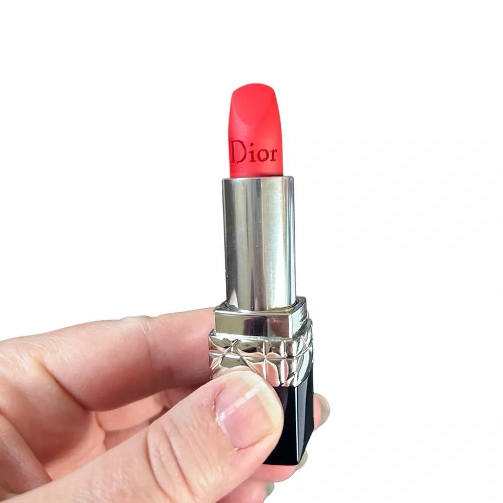 Dior Rouge Matte Lipstick #999 Classic Red Pin-Up Retro Rockabilly Holiday Party